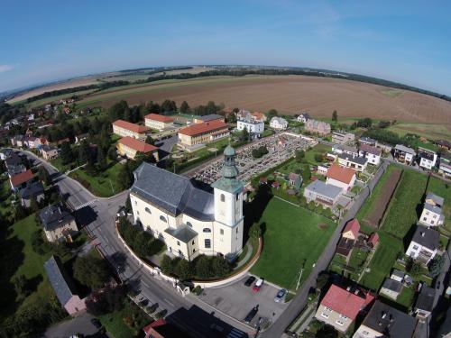 Letecký pohled na&nbsp;Bohuslavice